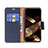 Leather Case Stands Flip Cover Holder for Apple iPhone 15 Blue