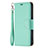 Leather Case Stands Flip Cover Holder for Apple iPhone 15 Cyan