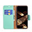 Leather Case Stands Flip Cover Holder for Apple iPhone 15 Cyan