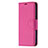 Leather Case Stands Flip Cover Holder for Apple iPhone 15 Hot Pink