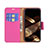 Leather Case Stands Flip Cover Holder for Apple iPhone 15 Hot Pink