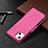 Leather Case Stands Flip Cover Holder for Apple iPhone 15 Hot Pink