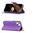 Leather Case Stands Flip Cover Holder for Apple iPhone 15 Plus Purple