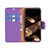 Leather Case Stands Flip Cover Holder for Apple iPhone 15 Plus Purple