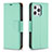 Leather Case Stands Flip Cover Holder for Apple iPhone 15 Pro Cyan