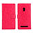 Leather Case Stands Flip Cover Holder for Asus Zenfone 5 Hot Pink