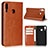 Leather Case Stands Flip Cover Holder for Asus Zenfone 5z ZS620KL Orange