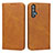 Leather Case Stands Flip Cover Holder for Huawei Nova 5T Orange