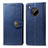 Leather Case Stands Flip Cover Holder for Huawei Y9a Blue