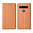 Leather Case Stands Flip Cover Holder for LG K41S Orange