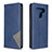 Leather Case Stands Flip Cover Holder for LG K51 Blue