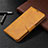 Leather Case Stands Flip Cover Holder for LG K61 Orange