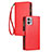 Leather Case Stands Flip Cover Holder for Motorola Moto G Power 5G (2023) Red