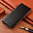 Leather Case Stands Flip Cover Holder for Motorola Moto G9 Black