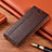 Leather Case Stands Flip Cover Holder for Nokia 2.4 Brown