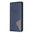 Leather Case Stands Flip Cover Holder for Nokia 5.3 Blue