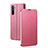 Leather Case Stands Flip Cover Holder for Oppo K5 Pink