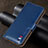 Leather Case Stands Flip Cover Holder for Realme 5 Blue