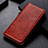 Leather Case Stands Flip Cover Holder for Realme Narzo 30 4G Brown