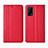 Leather Case Stands Flip Cover Holder for Realme Q2 5G Red