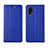 Leather Case Stands Flip Cover Holder for Realme V15 5G Blue