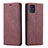 Leather Case Stands Flip Cover Holder for Samsung Galaxy A71 4G A715 Red Wine