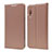 Leather Case Stands Flip Cover Holder for Samsung Galaxy A90 5G Rose Gold