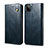 Leather Case Stands Flip Cover Holder for Samsung Galaxy M12 Blue