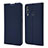 Leather Case Stands Flip Cover Holder for Samsung Galaxy M40 Blue