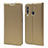 Leather Case Stands Flip Cover Holder for Samsung Galaxy M40 Gold