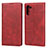 Leather Case Stands Flip Cover Holder for Samsung Galaxy Note 10 5G Red