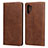 Leather Case Stands Flip Cover Holder for Samsung Galaxy Note 10 Plus Brown