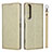 Leather Case Stands Flip Cover Holder for Sony Xperia 1 II Gold