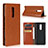 Leather Case Stands Flip Cover Holder for Sony Xperia XZ4 Orange