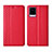 Leather Case Stands Flip Cover Holder for Vivo V20 Pro 5G Red