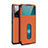 Leather Case Stands Flip Cover Holder for Vivo X51 5G Orange