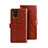 Leather Case Stands Flip Cover Holder for Xiaomi Mi 10 Lite Brown