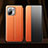 Leather Case Stands Flip Cover Holder for Xiaomi Mi 11 Lite 4G Orange