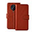 Leather Case Stands Flip Cover Holder for Xiaomi Poco F2 Pro Brown