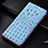 Leather Case Stands Flip Cover Holder H01P for Samsung Galaxy S22 Ultra 5G Sky Blue