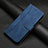 Leather Case Stands Flip Cover Holder H01X for Google Pixel 6 Pro 5G Blue