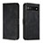 Leather Case Stands Flip Cover Holder H01X for Google Pixel 6a 5G Black