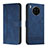 Leather Case Stands Flip Cover Holder H01X for Huawei Honor 50 Lite Blue