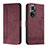 Leather Case Stands Flip Cover Holder H01X for Huawei Honor 50 Pro 5G Red