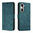 Leather Case Stands Flip Cover Holder H01X for Huawei Honor 60 Pro 5G Green