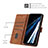 Leather Case Stands Flip Cover Holder H01X for Huawei Honor X6 5G