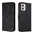 Leather Case Stands Flip Cover Holder H01X for Motorola Moto G53 5G Black