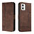 Leather Case Stands Flip Cover Holder H01X for Motorola Moto G73 5G