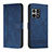 Leather Case Stands Flip Cover Holder H01X for OnePlus 10 Pro 5G Blue