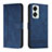 Leather Case Stands Flip Cover Holder H01X for OnePlus Nord 2T 5G Blue